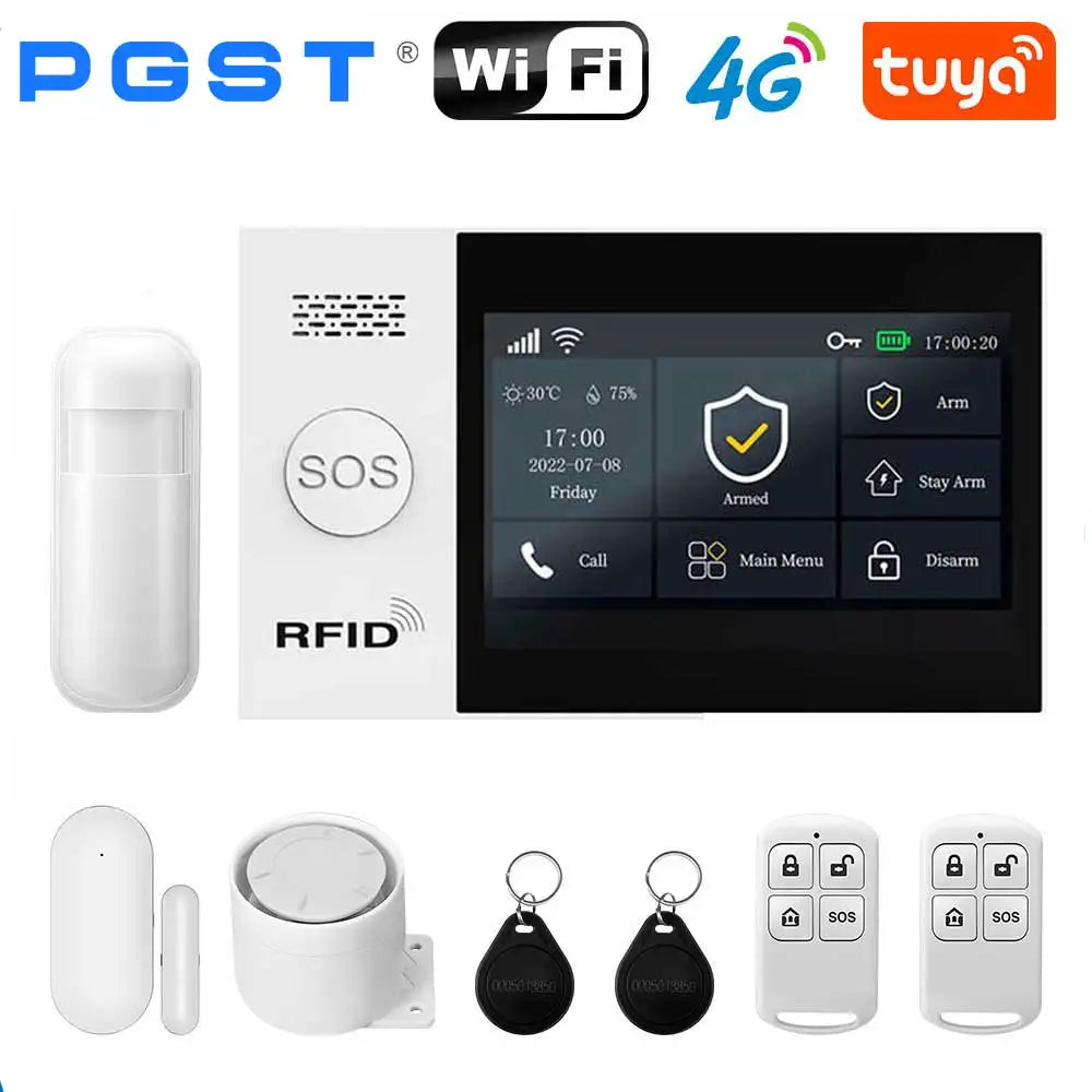 PGST All in One Smart Home WiFi & 4G Security Alarm System