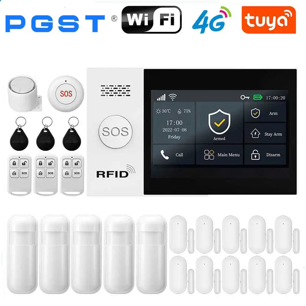 PGST All in One Smart Home WiFi & 4G Security Alarm System