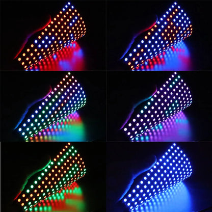Flexible RGB Matrix LED Panel WS2812B – Individually Addressable Matrix LED Display (4x12, 8x8, 16x16, 8x32)