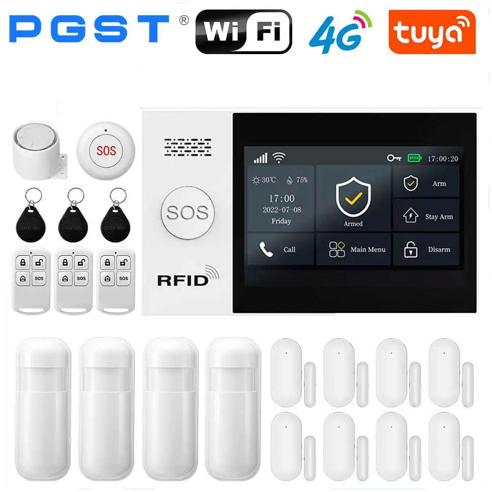 PGST All in One Smart Home WiFi & 4G Security Alarm System